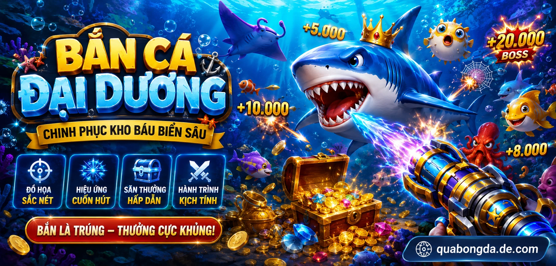 Sảnh bắn cá với giao diện rõ ràng